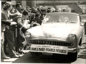Fotografia d epoca originale 1955 RALLY DEL CINEMA Auto di Franca MARZI  Franco FESTUCCI Foto 18x13 1