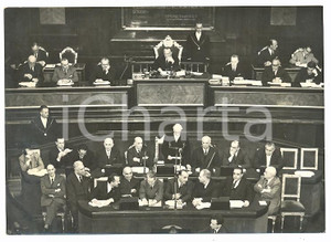1959 ROMA - PALAZZO MADAMA Antonio SEGNI discorso prima del voto di fiducia FOTO