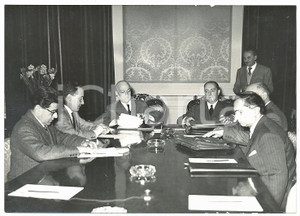 1959 ROMA Antonio SEGNI Fernando TAMBRONI con segretari UIL CISL CGIL CISNAL
