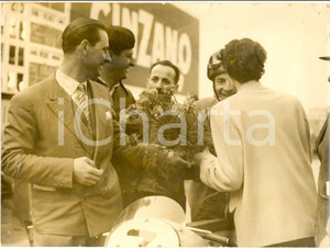1954 TORINO MOTOCICLISMO Enrico LORENZETTI vincitore gara "Città di Torino" FOTO