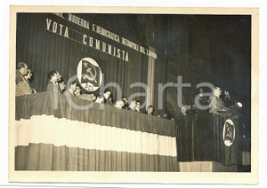 1955 ca TORINO Campagna elettorale PCI - Comizio di Palmiro TOGLIATTI Foto 18x13