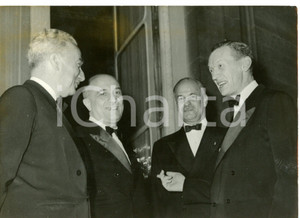 Fotografia d epoca originale 1958 PARIS Amintore FANFANI  Gaston PALEWSKI  Maurice COUVE DE MURVILLE Foto 1