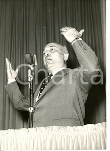 1958 ROMA - COLDIRETTI Amintore FANFANI al banco degli oratori *Foto 13x18 cm