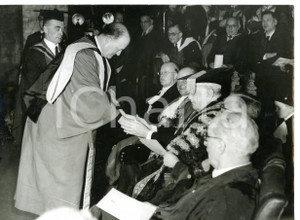 1954 BRISTOL Sir Winston CHURCHILL giving honorary degree to Rab BUTLER *Photo