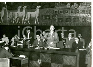 1953 ROMA IV Congresso AIMC - Antonio SEGNI al tavolo degli oratori *Foto 18x13