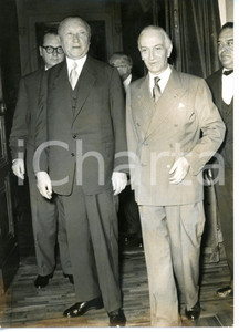 1956 ROMA Antonio SEGNI riceve Konrad ADENAUER al Viminale - Foto 13x18 cm