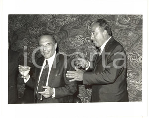 1990 ca ROMA - RAI Biagio AGNES con Enrico MANCA a una serata di gala *Foto