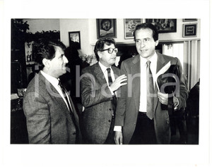 1985 ca RAI Giornalista Antonino FAVA con Fulvio DAMIANI *Foto 25x20 cm