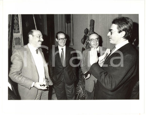 Fotografia d epoca originale 1990 ca MILANO Giacomo MANCINI  Carlo BORSANI Foto 25x20 cm 1