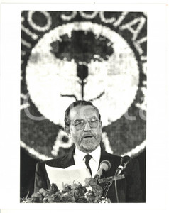 1987 RIMINI 44° Congresso PSI - Discorso di Vittorio GASSMAN - Foto 20x25 cm