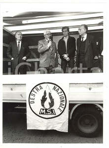 1985 ca MSI - DESTRA NAZIONALE Comizio di Giorgio ALMIRANTE *Foto 18x24 cm