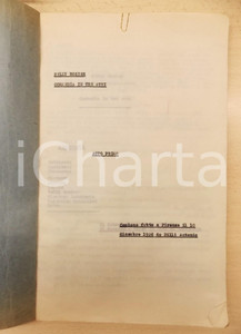 1926 FIRENZE TEATRO Antonio BILLI Commedia "Nelly Rozier" - Copione 23 pp. Copione teatrale dattiloscritto, realizzato a Firenze da Antonio Billi nel 1926, sulla base dell' omonima opera di Pietro Sassoli. CONDIZIONI: FAIR (lievi piegature e tracce d'uso)PAGINE: 23    originale e autentica 1