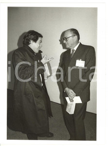 1985 ca MILANO - CONFINDUSTRIA Giovanni MINOLI discute con Walter MANDELLI *Foto