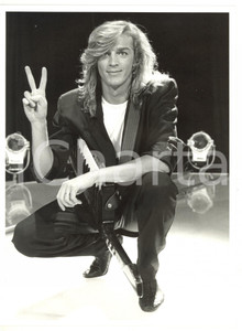 1985 ca MUSICA Ritratto del cantante croato Sandy MARTON - Foto VINTAGE 18x24 cm