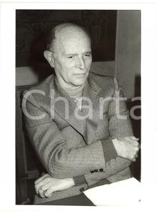 Fotografia d epoca originale 1990 ca MILANO Ritratto dello scrittore Guido BALLO Foto VINTAGE 18x24 cm 1