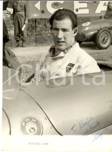 Autografo originale 1950 AUTOMOBILISMO Circuito del GARDA  Stirling MOSS  Foto con autografo 1