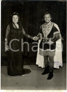 1953 BRESCIA LIRICA "Trovatore"- Baritono Aldo PROTTI - Foto AUTOGRAFO 18x24 cm