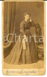 1880 ca MILANO Ritratto di donna in abito scuro - Foto GUIGONI & BOSSI CDV