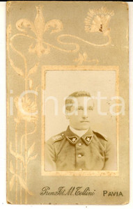 1904 PAVIA REGIO ESERCITO Ritratto di giovane ufficiale *Foto TOLLINI CDV