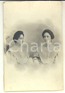 1900 ca BRESCIA Ritratto di Luigia e Margherita CATTORI *Foto VINTAGE 10x14 cm
