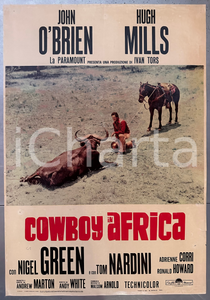 Materiale cinematografico d’epoca 1967 Hugh O BRIAN John MILLS Cowboy in Africa Fotobusta poster 47x67 cm 1