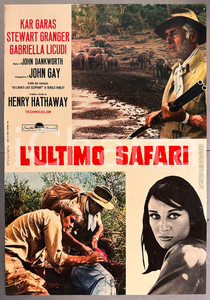 Materiale cinematografico d’epoca 1968 Kar GARAS Stewart GRANGER Gabriella LICUDI L ultimo safari  Fotobusta 1