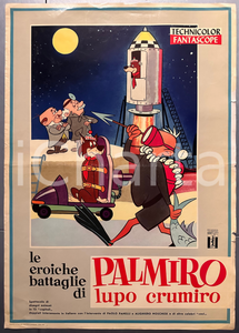 Materiale cinematografico d’epoca 1962 HANNA BARBERA Le eroiche battaglie di Palmiro lupo crumiro Fotobusta 1