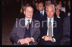 Fotografia d epoca originale Giorgio ARMANI Norberto BOBBIO ACCADEMIA BRERA MILANO 1993 35mm vintage slide 8 1