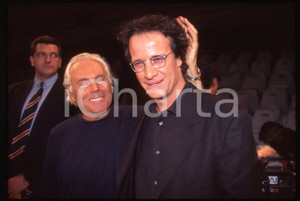 Fotografia d epoca originale Giorgio ARMANI e Christopher LAMBERT  COSTUME 1995 ca  35 mm vintage slide 2 1