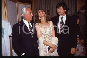 Giorgio ARMANI Ornella MUTI Federico FACCHINETTI - 1992  *35 mm vintage slide 2