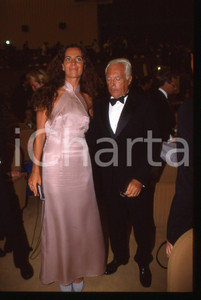 Fotografia d epoca originale Giorgio e Roberta ARMANI  FESTIVAL CINEMA VENEZIA 1999  35 mm vintage slide 17 1