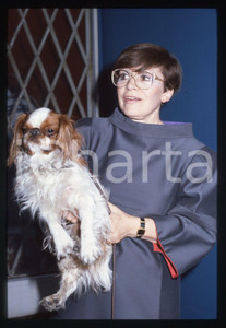 35mm vintage slide* 1995ca SPETTACOLO Franca VALERI Ritratto con cane (13)