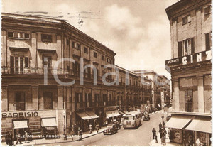 Cartolina originale da collezione 1952 PALERMO Corriera in Via Ruggero Settimo ANIMATA Cartolina FG VG 1