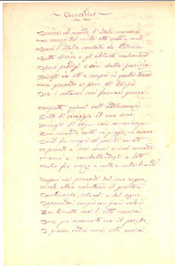 Documento originale, autentico 1879 Giacomo MINELLI Acrostico in morte di Vittorio Emanuele II *INEDITO 1