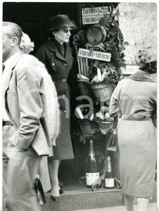 1959 MILANO Soprano Maria CALLAS in un negozio di tartufi *Foto 13x18 cm