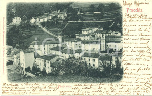Cartolina originale da collezione 1900 PISTOIA Panorama della frazione PRACCHIA *Cartolina FP VG 1