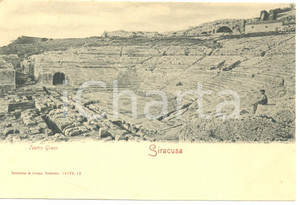 Cartolina originale da collezione 1900 ca SIRACUSA Teatro GRECO Cartolina FP NV 1