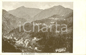Cartolina originale da collezione 1900 ca FOBELLO VC Veduta del paese e della VALSESIA Cartolina postale FP NV 1