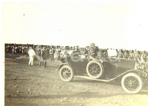 Fotografia d epoca originale 1924 SOLUCH LIBIA Arrivo di Roberto CANTALUPO e governatore Ernesto MOMBELLI 1