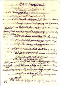 Documento originale, autentico 1791 AREZZO In difesa di Paolo BACCI contro le pretese di Camillo ALBERGOTTI 1