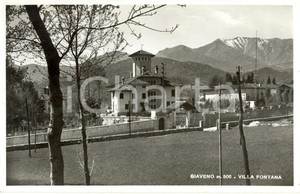 Cartolina originale da collezione 1941 GIAVENO TO Veduta di Villa FONTANA Cartolina postale FP VG 1