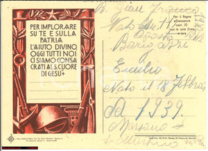 Oggetto da collezione cartaceo 1940 MILANO Consacrazione al Sacro Cuore pro soldati 1
