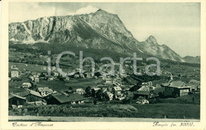 Cartolina originale da collezione 1930 ca CORTINA D AMPEZZO BL Panorama del paese con Massiccio del SORAPISS FP 1