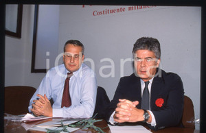 Fotografia d epoca originale 35mm vintage slide 2000 MILANO Claudio MARTELLI Bobo CRAXI 9 1