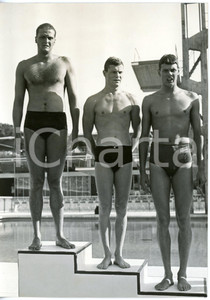 1959 ROMA Foro Italico - NUOTO Podio 100 metri sl - Vincitore Paolo PUCCI *Foto