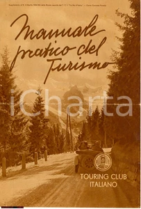 Materiale pubblicitario d’epoca 1934 TCI Manuale pratico del Turismo  Pieghevole pubblicitario 1