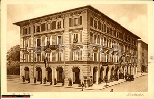 Cartolina originale da collezione 1930 Montecatini Terme  Hotel Belloni ANIMATA NV 1