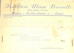 Cartolina originale da collezione 1952 RIMINI Scalificio Ulisse PECORELLI Cartolina commerciale FG VG 1