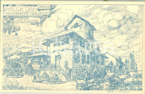 Cartolina originale da collezione 1935 ca OVADA AL Casa coloniale Villa LEA Cartolina ILLUSTRATA FP NV 1