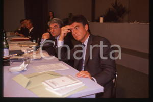 Fotografia d epoca originale 35mm vintage slide 1990 ROMA Claudio MARTELLI Conferenza Immigrazione 10 1